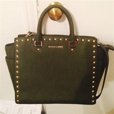 racing green michael kors purse|Michael Kors purse olive green.